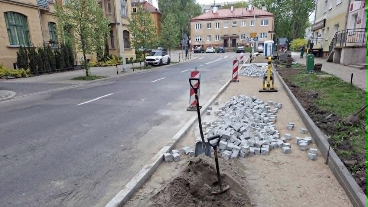 remont ulicy z wymianą kostki brukowej